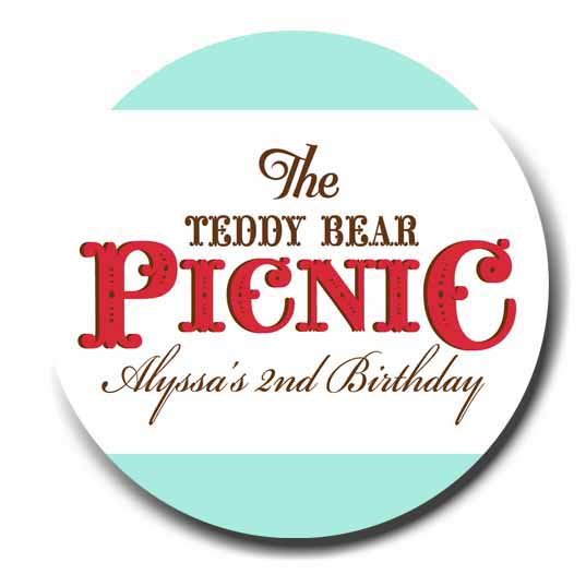 Teddy Bear Picnic Extra Large Stickers