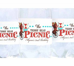 Teddy Bear Picnic Water Bottle Labels