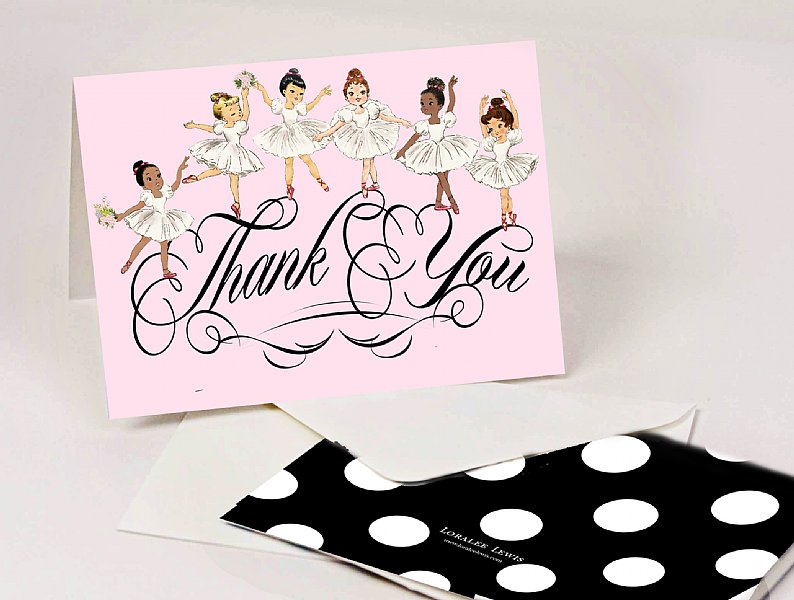  Ballerinas Collection Thank You Notes