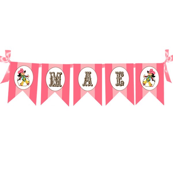 Rhinestone Cowgirl Double Pennant Banner