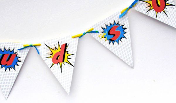 Super Hero Pennant Banner