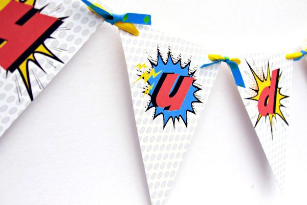 Super Hero Pennant Banner