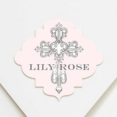 Blessing, Baptism Personalized Luxe Stickers