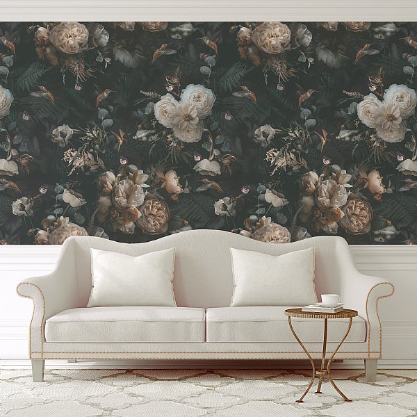 Boscage Bouquet Wallpaper 