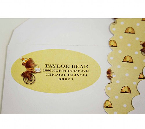 Birthday Bear Address Labels