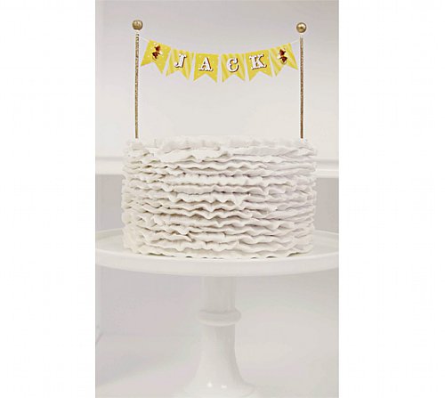 Birthday Bear Cake Bunting Banner