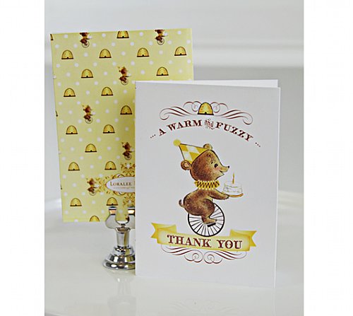 Birthday Bear Thank You Notes