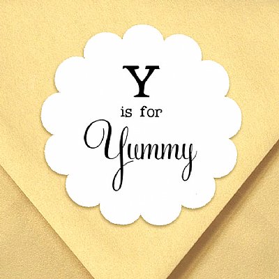 B is for Birthday "Y is for Yummy!" Stickers