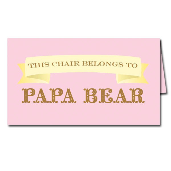 First Birthday Bear Girl Place Cards