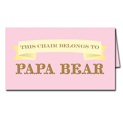 First Birthday Bear Girl Place Cards