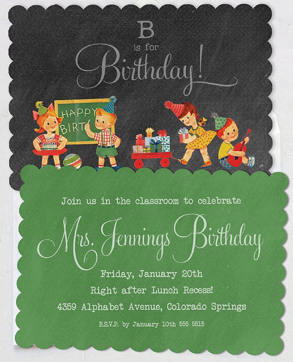 B is for Birthday Invitation