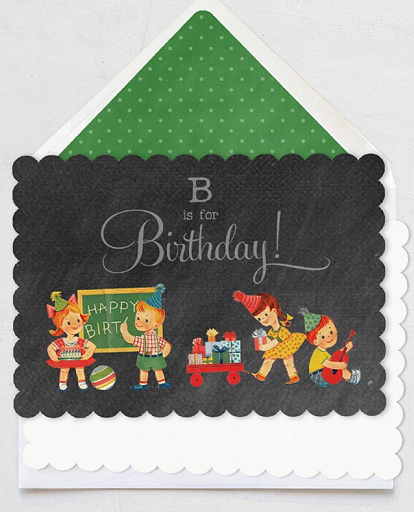 B is for Birthday Invitation