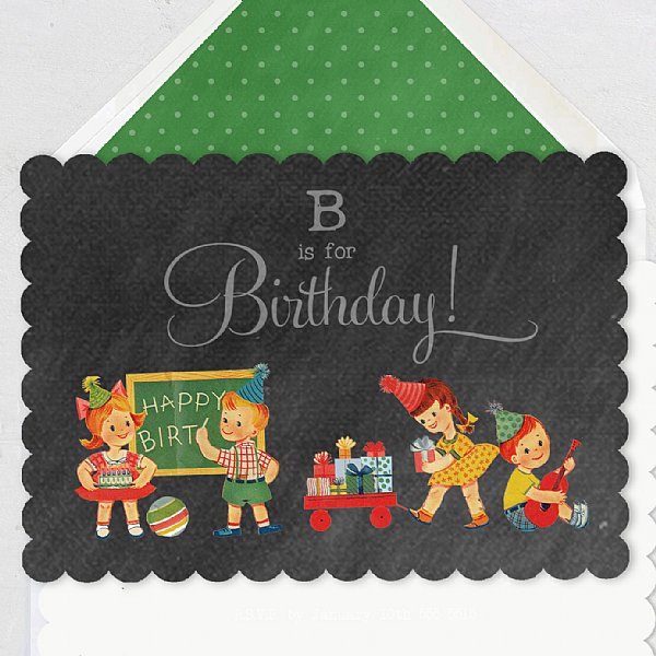 B is for Birthday Invitation