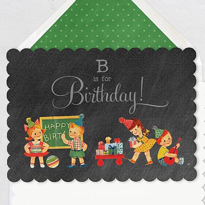 B is for Birthday Invitation