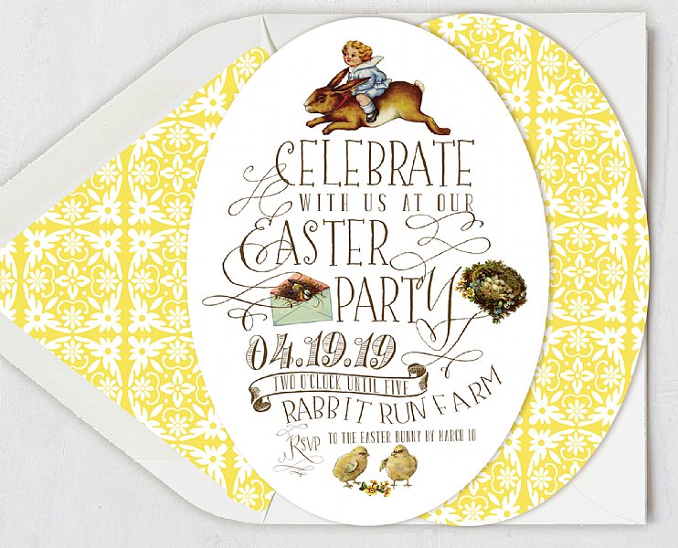 Bohemian Bunny Invitation