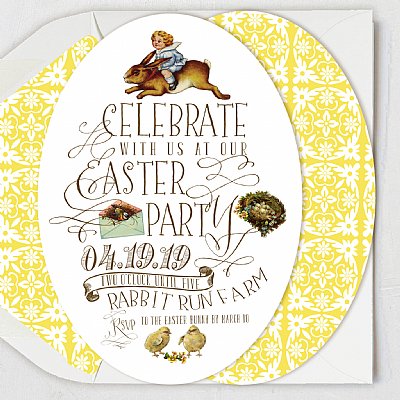 Bohemian Bunny Invitation