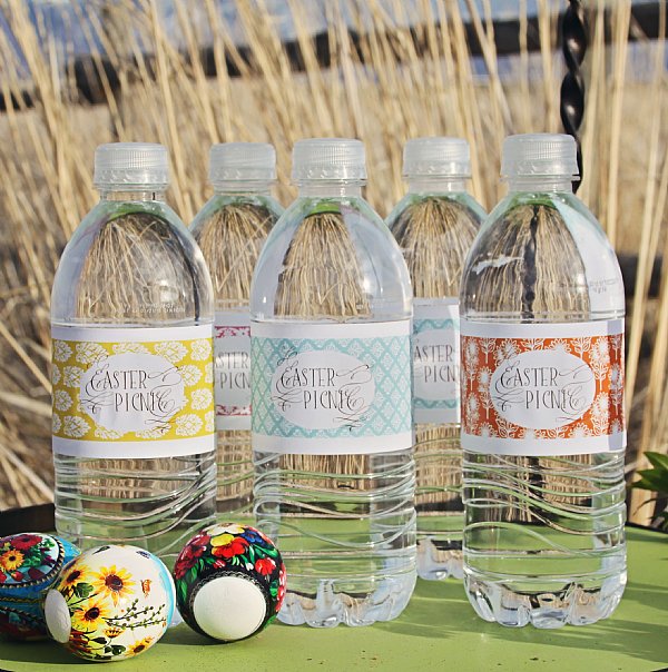 Bohemian Bunny Water Bottle Labels