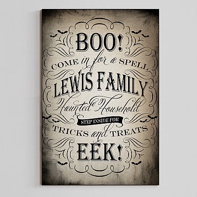 Something Wicked Personalized Welcome Sign 