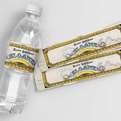 Around the World Water Bottle Labels