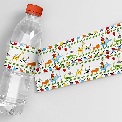 Animals on Parade Water Bottle Labels