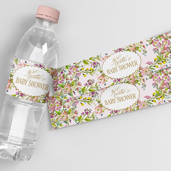 Baby Bunny Water Bottle Labels