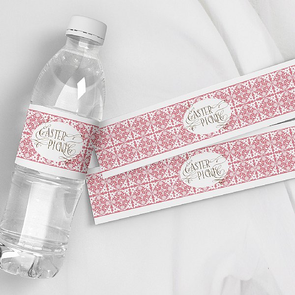 Bohemian Bunny Water Bottle Labels