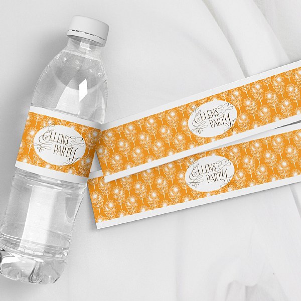 Bohemian Bunny Water Bottle Labels