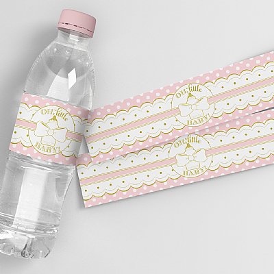 Baby Bottle Water Bottle Labels (Pink)