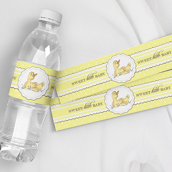 Duckling Water Bottle Labels