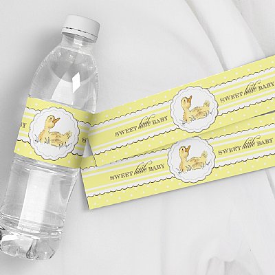 Duckling Water Bottle Labels