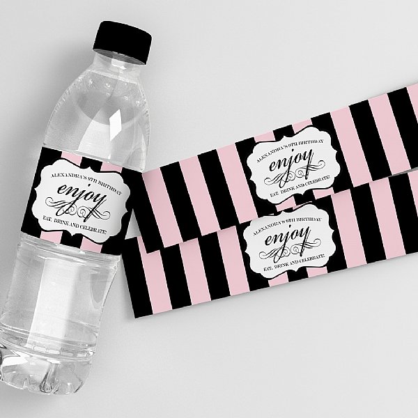 Fancy Affair Water Bottle Labels