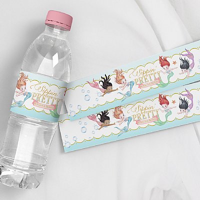 Mermaid Water Bottle Labels