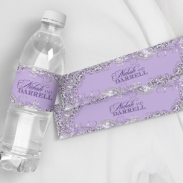 Nichole Collection Water Bottle Labels (Violet)