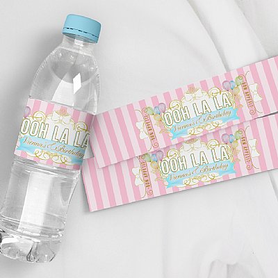 Paris Water Bottle Labels