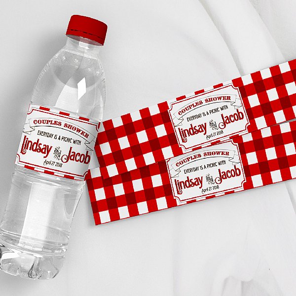 Picnic With You Water Bottle Labels