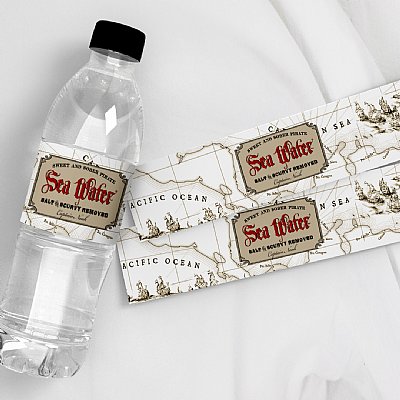 Buccaneer Pirate Water Bottle Labels