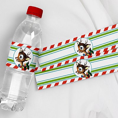 Reindeer Games Water Bottle Labels