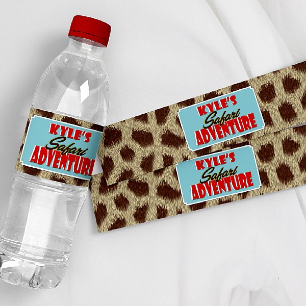 Safari Water Bottle Labels