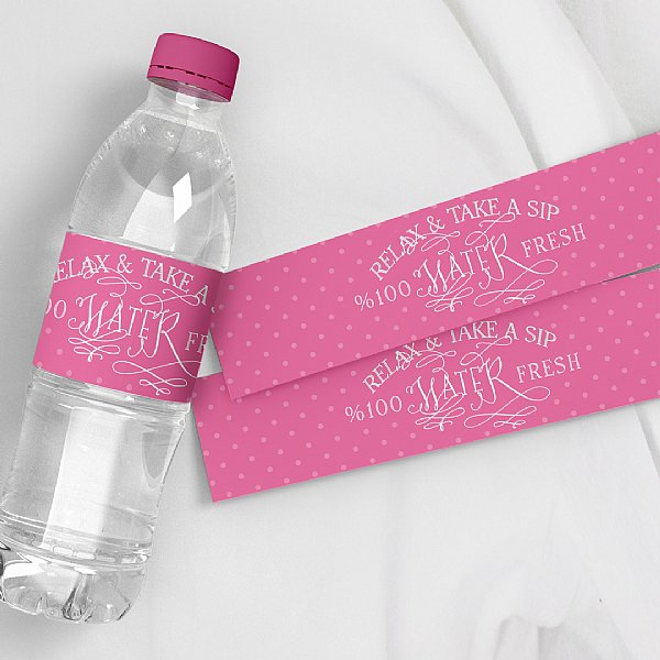 Slumber Party Water Bottle Labels