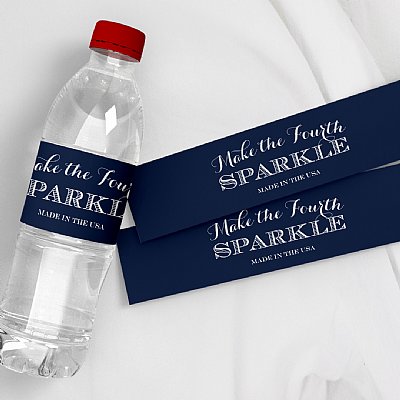Fourth of July Water Bottle Labels