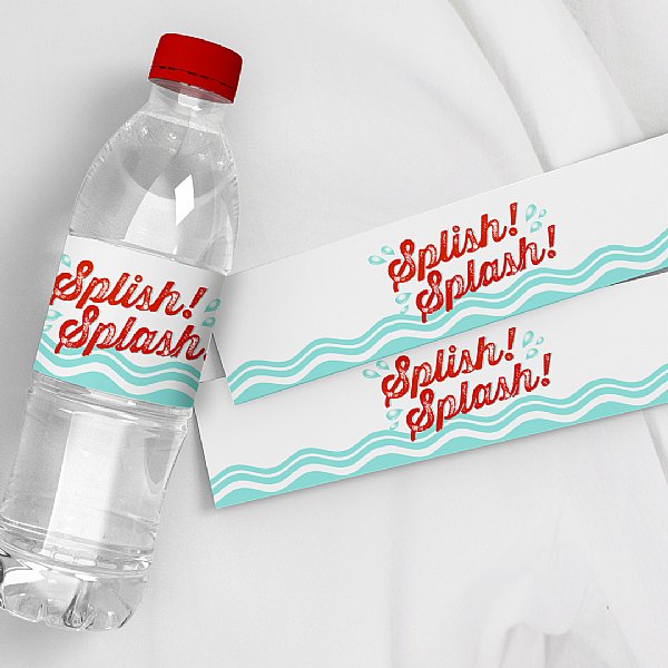 Splish Splash Water Bottle Labels