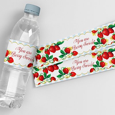 Berry Sweet Water Bottle Labels