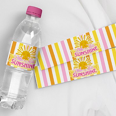 Sunshine Water Bottle Labels
