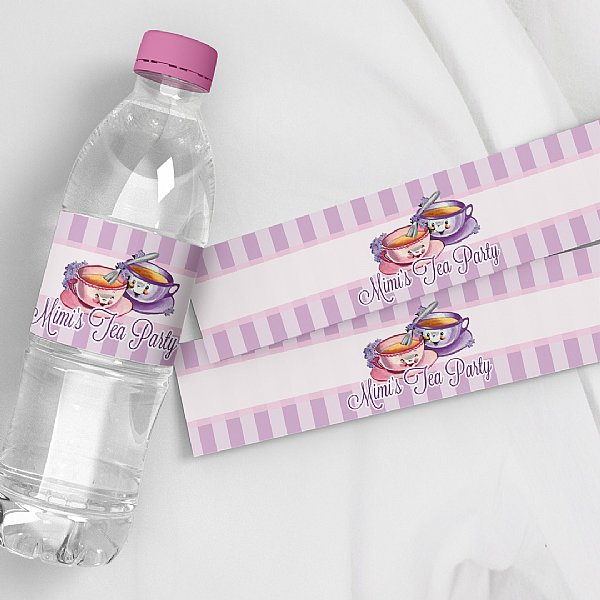 Tea Party Water Bottle Labels 