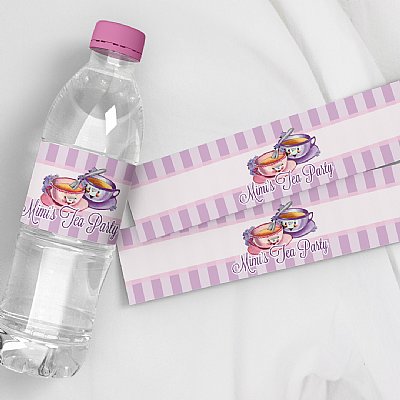 Tea Party Water Bottle Labels 