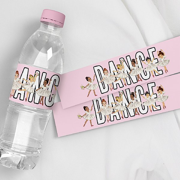 Ballerinas Collection Water Bottle Labels