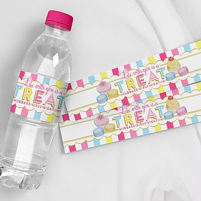 Treat Yourself Water Bottle Labels