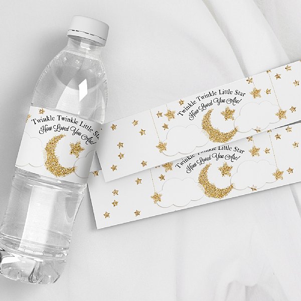 Twinkle Little Star Water Bottle Labels