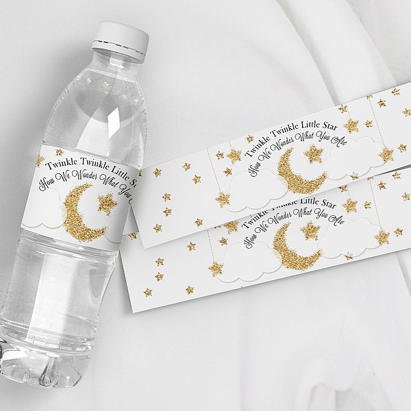 Twinkle Little Star Water Bottle Labels