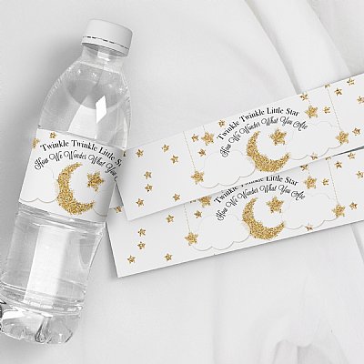 Twinkle Little Star Water Bottle Labels